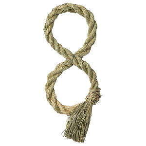 P−9667 変形しめ縄飾り/144-966705-0【01】 花器、リース しめ縄・正月飾り しめ縄リース土台(天然素材)