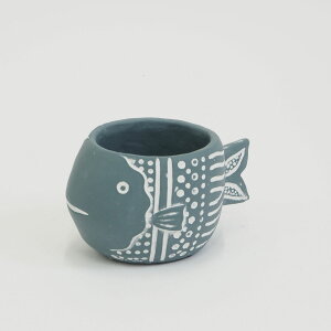 村田屋産業/フィッシュポットトールS Blue/16204【07】 ガーデニング・園芸用品 植木鉢・フラワーポット セメント鉢