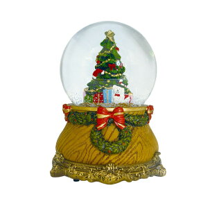 丸和貿易/LEDスノードーム ミュージック ツリー/4009623-03【07】 店舗ディスプレイ・店内装飾 クリスマスディスプレイ スノードーム・卓上LED