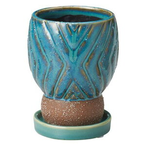 友膳/イミゴンゴサークルMBL(受皿付)/T529【01】 ガーデニング・園芸用品 植木鉢・フラワーポット 陶器・セラミック鉢