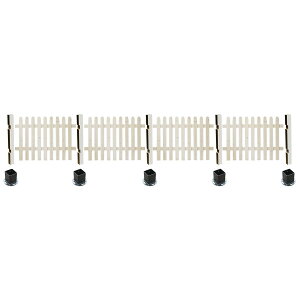 【直送】住まいスタイル/ピケットフェンス ストレート 平地4連結セット ホワイト/SFPS1200-4HB-WHT【01】 ガーデニング・園芸用品 ガーデンファニチャー・家具 ラティス・フェンス