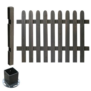 【直送】住まいスタイル/ピケットフェンス ストレート連結セット(平地用) ダークブラウン/SFPS1200E-HB-DBR【01】 ガーデニング・園芸用品 ガーデンファニチャー・家具 ラティス・フェンス