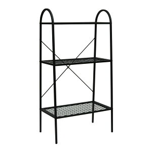 【直送】住まいスタイル/オープン3段ラック「TWILL」(ツイル) マットブラック/TW002BLK【01】 ガーデニング・園芸用品 ガーデンファニチャー・家具 ラック・シェルフ