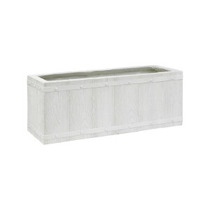 【直送】住まいスタイル/「FARBOR」 ファーバー 木調FRPプランター 幅60 (長角) ホワイト/E002-RE600WHT【01】 ガーデニング・園芸用品 植木鉢・フラワーポット グラスファイバー鉢