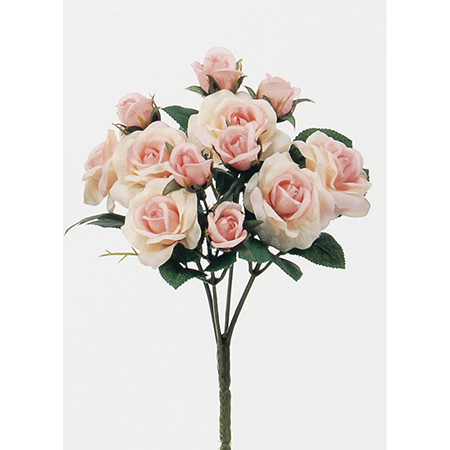 造花 アーティフィシャルフラワー 花材 セール 登場から人気沸騰 は行 バラ アスカ A-31446-3 大切な ピンク 01 取寄 ミニローズブッシュ×12