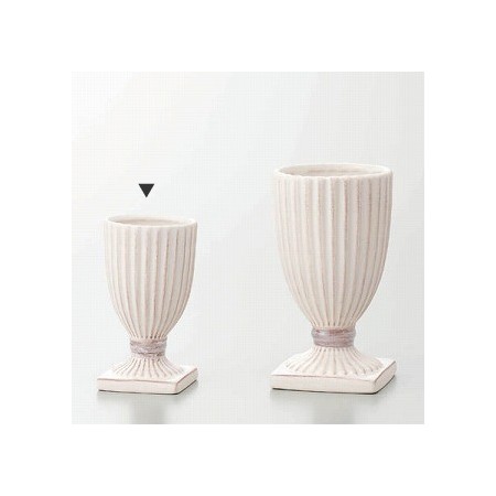 花器 リース 花瓶 好評 陶器花器 手作り 訳あり商品 材料 取寄 クレイ femi-cla 01 120-228-100 WHITE