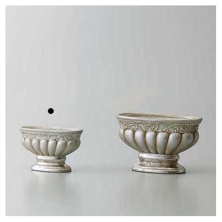 アウトレット 花器 リース 花瓶 陶器花器 手作り 材料 即日 oval クレイ SILVER 12L5.5W7.5H 選択 ANTIQUE 170-741-725 victorian