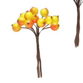 【造花】ミレニアムアート/アートフラワー　プチベリー オレンジ　24個/AFA41-07【01】【取寄】 造花（アーティフィシャルフラワー） 造花実物、フェイクフルーツ ベリー