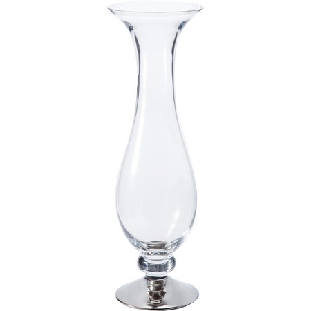 花器 花瓶 正規品 ガラス おしゃれ インテリア 一輪挿し YDM 01 クロムメッキスタンドグラスベースＭ ガラス花器 リース 保証 RGB704 取寄