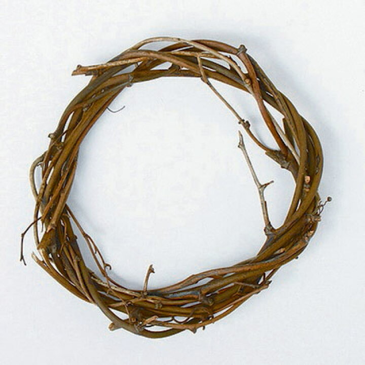 楽天市場 東北花材 ブドウリース２０ ナチュラル 01 取寄 花器 リース リース土台 つる 花材通販はなどんやアソシエ
