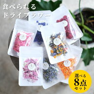 エディブルフラワー ドライ 食用花 選べる 8点セット 送料無料 デコレーション 食べられる 花 誕生日 乾…