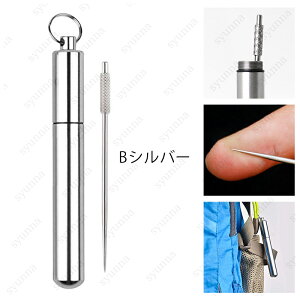 br218# 爪楊枝 ステンレス 5color 2type つまようじ 専用ケース付き コンパクト 軽量 携帯 果物ピック 歯石取り 歯垢 デンタルケア 外食 楊枝入れ 当日発送