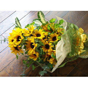 楽天市場 元気になる花束 向日葵 ひまわり がいっぱい 花右衛門
