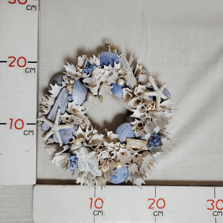 楽天市場】ブルーウッド&スター リース 玄関 おしゃれ 外 造花