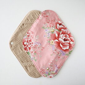 【3980円以上で10%OFFクーポン対象】オーガニックコットンの布ナプキンホルダー 布ナプキン別売 台湾花布 華布 モレない ずれない 布ナプキン初心者におすすめ！透湿防水布入り 肌面オーガニック お洗濯簡単 可愛い 温活 妊活 花柄 生理用