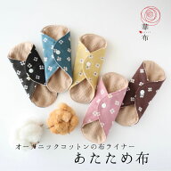 ＼温活応援！3枚購入で1枚プレゼント／普段使い用 布ナプキン ライナー 1枚入り【あたため布】 おはじき…
