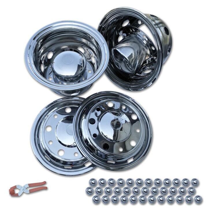 楽天市場】新ISO 10穴 22.5-7.50 off162 対応 ステンレス ホイール 