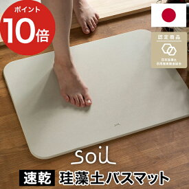 珪藻土 バスマット soil [ 日本製 安心 安全 ] [ アスベスト未使用 ] ソイルバスマット ライト ノンアスベスト 人気 おすすめ 珪藻土バスマット ソイル ギフト おしゃれ 軽量 衛生的 軽い 丈夫 速乾 足ふきマット 正規品【ポイント10倍 送料無料】