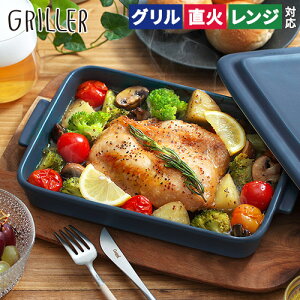【365日出荷】 グリルプレート グリラー【レシピ付 店舗限定カラー 送料無料】蓋付き 直火 griller 耐熱皿 日本製 魚焼き ギフト オーブン料理 グリル 簡単調理 おしゃれ グラタン皿 イブキク