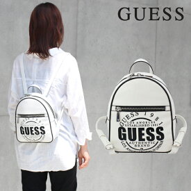 *ゲス バッグ WY811032 WHITE MULTI KALIPSO ホワイト ブラックロゴ リュック ミニリュック バック GUESS ab-437100 ブランド