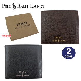 ポロ ラルフローレン 財布 折り財布 405963225 001 002 ロゴ 牛革 型押しレザー 二つ折り ab-60877 ブランド