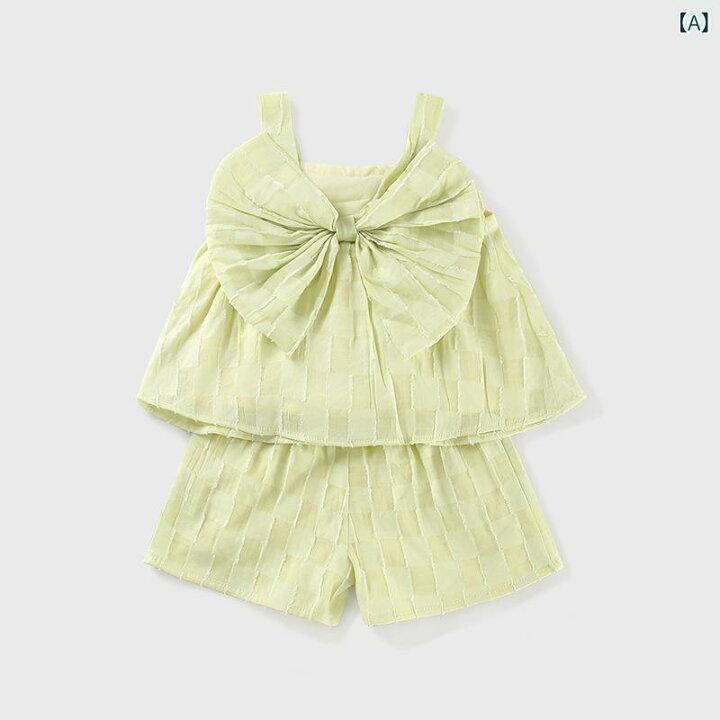 楽天市場】キッズ 女の子 夏服 2点セット 大きなリボン サロペット 
