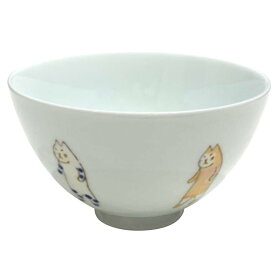 24to3 西富陶磁器 有田焼 飯碗 お茶碗 ご飯茶碗 12cm たち猫
