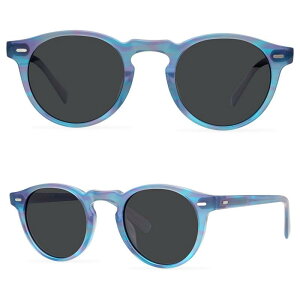 サングラス レディース メンズ 丸型 ラウンド フルフレーム UV400 紫外線カット 偏光レンズ ファッション ドライブ 運転 釣り 登山 旅行 ブラック ブラウン ブルー グレー 透明