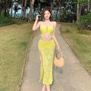 水着 レディース ビキニ セット スイムウェア フレンチスタイル 無地 セクシー 背中開き ハイウエスト スタイルアップ 美脚 温泉 海水浴 プール 黄色