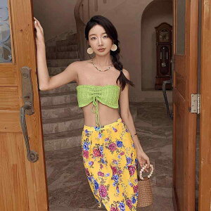 水着 レディース ビキニ セパレート 小胸 バスト 盛れる スイムウェア 2点セット かわいい セクシー 体型カバー 大人 女性用 おしゃれ グリーン M L XL