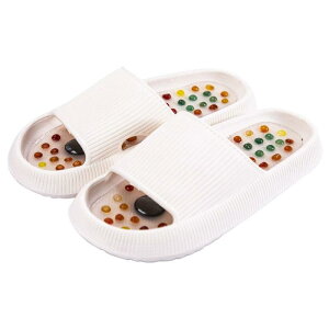 スリッパ メンズ 男性用 マッサージ 足つぼ 天然瑪瑙石 磁石 磁気治療 EVA製 滑り止め 厚底 ダイエット リフレッシュ ルームシューズ 室内履き カジュアル 普段使い 男女兼用