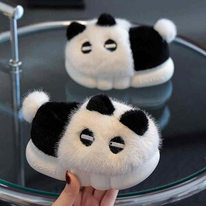 スリッパ キッズ ベビー 男の子 女の子 秋冬用 綿 サンゴフリース ふわふわ あったか 保温 滑り止め かかと付き バックバンド 室内履き ルームシューズ パンダ柄 動物柄 かわいい