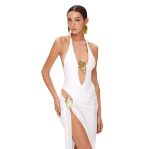 水着 レディース 女性用 ワンピース水着 ホルターネック 無地 セクシー スタイル 競泳用 練習用 スイムウェア ビーチ 海水浴 プール 温泉 伸縮性 速乾性 ポリエステル ホワイト ブラック