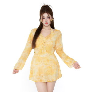 水着 レディース ワンピース 小胸 セクシー イエロー 着痩せ 体型カバー スイムウェア 大人 かわいい 高品質 伸縮性 無地 競泳用 ビーチ 海水浴 プール