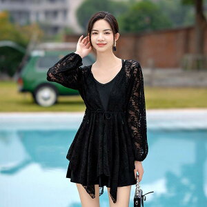 水着 レディース ワンピース スカート 韓国風 体型カバー セクシー スタイル 温泉 競泳用 ブラック ホワイト M L XL XXL