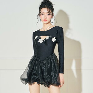水着 レディース ワンピース スカート付き ショートパンツ 温泉 プール セクシー 体型カバー 着痩せ ワイヤー入り パッド付き 速乾 高伸縮性 ブラック