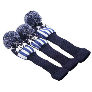 ゴルフ用品 ヘッドカバー ニット セータータイプ ウッド用 アイアン用 クラブ保護 アクリル素材 傷防止 黄色 緑色 ラウンド アクセサリー