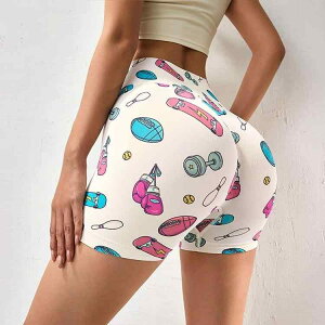 ヨガパンツ レディース 女性用 ユニークプリント ハイウエスト ピーチヒップ ヒップアップ レギンス ストレッチ 吸汗速乾 通気性 伸縮性 ナイロン素材 フィットネス トレーニング ジム ラン