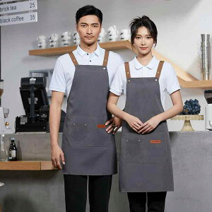 エプロン 女性用 キャンバス 綿混 H型 防水 ロゴ入り 吸湿速乾 業務用 ユニフォーム ワークウェア 飲食店 カフェ 花屋 美容師 サロン 作業着 制服 春夏 ブラック ブラウン グレー