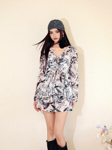 水着 レディース 韓国 カジュアル リゾート 長袖 カーディガン ゆったり ビーチパンツ セパレート 4点セット 大きいサイズ 体型カバー 露出控えめ 速乾 伸縮性 ハイウエスト 春夏