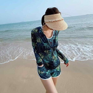 水着 レディース 4点セット セパレート ロングスリーブ ラッシュガード ショートパンツ 体型カバー UVカット 露出控えめ 温泉 プール スポーツ スタイルアップ パッド付き ワイヤーなし グリ