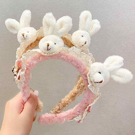 ヘアバンド レディース 洗顔用 メイク用 マスク用 かわいい 立体 もこもこ ふわふわ ぬいぐるみ素材 アニマル 動物耳 ウサギ耳 ネコ耳 クマ耳 ヘッドバンド
