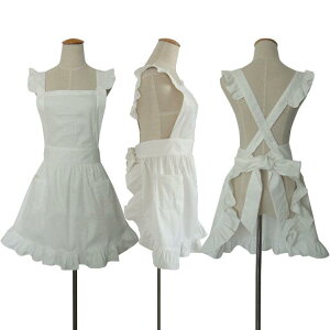 エプロン レディース 女性用 韓国風 無地 作業服 制服 ユニフォーム 美容室 ネイルサロン カフェ 喫茶店 レストラン 飲食店 ポリエステル 前掛け 黒 ピンク 白 紫 多色展開