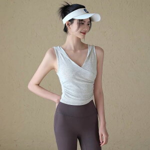 ヨガウェア レディース フード付き Vネック ノースリーブ タンクトップ ランニング フィットネス ジム トレーニング スポーツ カジュアル 普段使い 重ね着 春夏 通気性