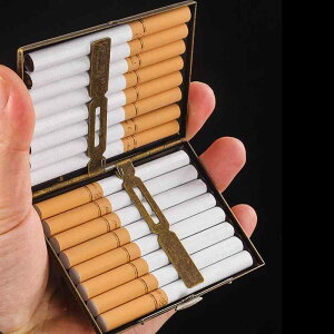 シガレットケース メンズ 真鍮製 青龍 レトロ ヴィンテージ アンティーク 16本収納 携帯用 たばこケース 喫煙具 おしゃれ 丈夫な 大人向け(x2)