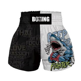 ショートパンツ ユニセックス ボクシング ムエタイ キックボクシング MMA 総合格闘技 散打 トレーニング フィットネス スポーツ 練習着 ポリエステル ライクラ素材 伸縮性 速乾性 軽量(x2)