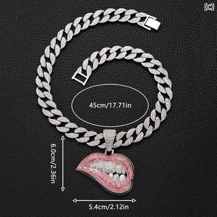 楽天市場】ネックレス 亜鉛合金製 個性的 セクシー リップモチーフ 