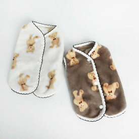 ペットウェア 犬用 ベスト ドッグウェア 秋冬 カジュアル ボア クマ 三日月 かわいい ホワイト ダークブラウン トイプードル ポメラニアン 小型犬 中型犬