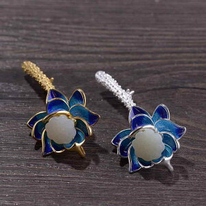 ブローチ レディース 925シルバー 和田玉 蓮の花 七宝焼 金メッキ ペンダントトップ 両用 上品 エレガント フェミニン 普段使い プレゼント