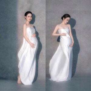 マタニティドレス 妊婦用 おしゃれ ママ 写真撮影 スタジオ撮影 記念写真 チュールスカート シアー ノースリーブ 無地 フェミニン ポリエステル 衣装